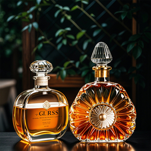 Bouteille en <span class=keywords><strong>verre</strong></span> de luxe personnalisée pour spiritueux, vin, vodka, tequila, <span class=keywords><strong>rhum</strong></span>, whisky, bouchons en caoutchouc pour sérigraphie - Product Image 5