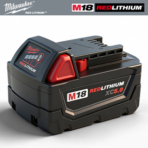 Batería de Iones de Litio <span class=keywords><strong>Milwaukee</strong></span> <span class=keywords><strong>M18</strong></span> REDLITHIUM XC 5.0 de 18 V y 5.0 Ah, Negra, 48-11-1850, para Herramientas Eléctricas <span class=keywords><strong>Milwaukee</strong></span> <span class=keywords><strong>M18</strong></span> de 18 V - Product Image 2