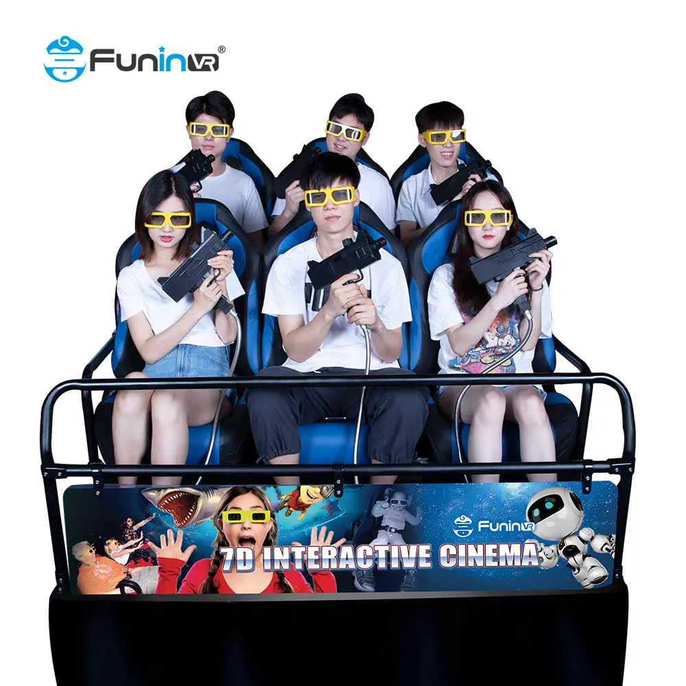 FuninVR caminhão de cinema 4d 6d 8d 10d de alta qualidade móvel 5d 7d 12d simulador de equipamento de cinema 4d vr seis lugares para venda
