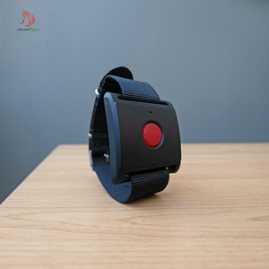 Ihomepager YK200-1D Montre sans fil avec bouton SOS et d'appel - Noir, batterie CR2016, certifiée CE - Product Image 2