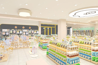 BBC004 Étagère d'exposition pour magasin de bébés, tendance, écologique, durable, avec éclairage LED, mobilier de magasin personnalisé pour la décoration intérieure de magasin de bébés