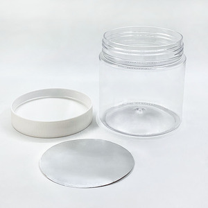 round food storage plastic container biscuit tin transparent grain nuts storage cookies bottle can