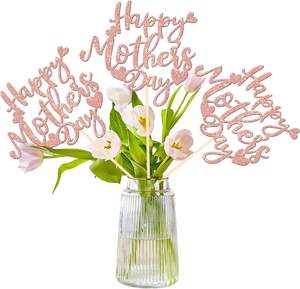 Décorations florales de table sur le thème de la Fête des Mères, bâtonnets décoratifs pour la Fête des Mères - Product Image 1