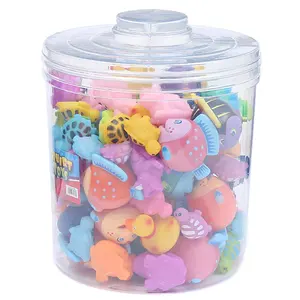 Wholesale Shower Floating Fountain Baby Bathing Toy Baby Shower Bathtub Toy 108pcs Rubber Marine Animal Dolphin Fish Turtle