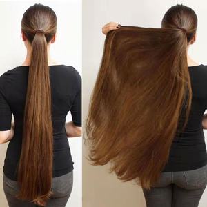 Extensiones de Cabello Humano Rizado, Color Gris Natural, Plegable, Rizado y Lacio, Silicona Marrón, 1 Pieza, Extensiones de Cabello con Clip - Product Image 4