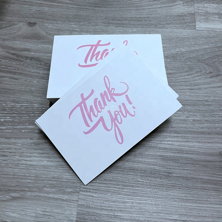 Печать на заказ, белая переработанная карточка спасибо для бизнеса