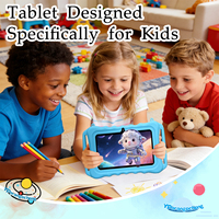 YPORANGE Tablet Anak 7-Inci Android 12 MTK Quad Core Wi-Fi Mainan Edukasi Baru dengan Layar 1024x600 dan Kamera 0.3MP+2MP
