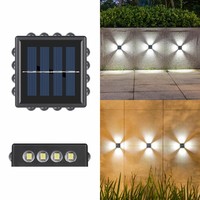 Lampes solaires de jardin à 10/12/16 LED, lampes murales LED étanches, lampes solaires d'extérieur pour clôture de patio