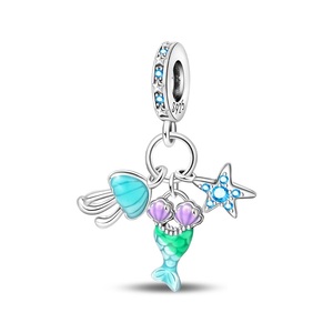 Tendencia Turística Verano: Abalorio Colgante para <span class=keywords><strong>Bolso</strong></span> de Cóctel, Accesorios de Joyería DIY, Pulsera, Plata/Oro, Zirconia, Forma de Corazón, para Mujer - Product Image 4