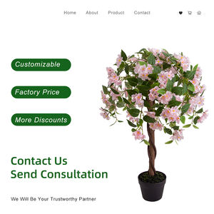 PZ-1-252B taille personnalisée faux extérieur fleurs de <span class=keywords><strong>cerisier</strong></span> arbres intérieur faux Sakura arbre plantes en pot buissons plantes artificielles - Product Image 3