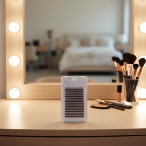 Extensiones de Pestañas de Volumen Premontadas Angel Lash-Brown, Hechas a Máquina, de Pelo Sintético, Volumen Completo, 0.07mm D 8-15mm - Product Image 3