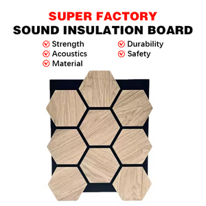Lục giác hiện đại phong cách thiết kế bằng gỗ cách âm <span class=keywords><strong>acoustic</strong></span> tường bảng thích hợp cho sảnh khách sạn ghi âm phòng thu rạp chiếu phim - Product Image 6