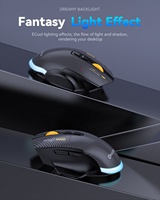 W601 Souris de jeu ergonomique 2.4G Tri-Mode sans fil BT rechargeable et silencieuse 12800 DPI Souris de jeu à programmation à 7 boutons A-1170