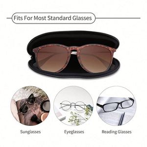 Étui à lunettes avec fermeture éclair, imprimé dessin au fusain de voyage amusant, étui étanche pour lunettes, pochette portable en néoprène pour lunettes de soleil - Product Image 5