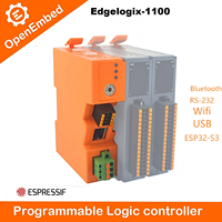 Kit de Controlador de Programación PLC para Automatización Industrial EdgeLogix-1100 (IO Expandible) ESP32-S3 Celular 3042 M.2 B-KEY RS485