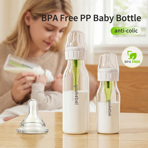 Fabrication de produits pour bébés, <span class=keywords><strong>biberon</strong></span> anti-étouffement pour <span class=keywords><strong>nouveau</strong></span>-nés, biberons personnalisés en PP sans BPA, <span class=keywords><strong>biberon</strong></span> d'alimentation pour bébés de 0 à 6 mois - Product Image 1