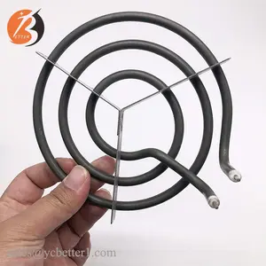Electric spiral tubular heating elements for stove