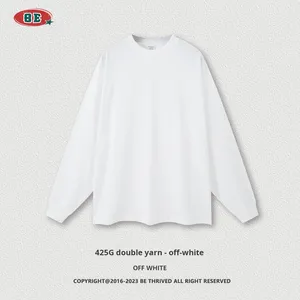 NeverStatic <span class=keywords><strong>Ropa</strong></span> de hombre Bajia Peso pesado Transpirable Casual Manga larga Juventud Otoño Invierno Color Algodón puro Camiseta suelta - Product Image 6