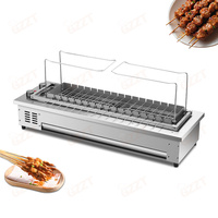 Machine à brochettes de barbecue en acier inoxydable à rotation automatique, équipement de barbecue sans fumée, rôtissoire de table pour viande
