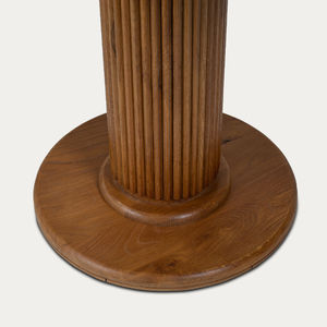 Table à manger ronde en bambou, style nordique et français, moderne, simple, lignes épurées, rétro, pour salon et salle à manger. - Product Image 3