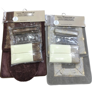 Juego <span class=keywords><strong>de</strong></span> Cortina <span class=keywords><strong>de</strong></span> Ducha Impermeable <span class=keywords><strong>de</strong></span> Diseño <span class=keywords><strong>de</strong></span> Fábrica <span class=keywords><strong>de</strong></span> 19 Piezas y Juego <span class=keywords><strong>de</strong></span> <span class=keywords><strong>Baño</strong></span>, Juego <span class=keywords><strong>de</strong></span> Cortina <span class=keywords><strong>de</strong></span> Ducha Geométrica Moderna <span class=keywords><strong>de</strong></span> 4 Piezas con Tapete <span class=keywords><strong>de</strong></span> <span class=keywords><strong>Baño</strong></span> - Product Image 2