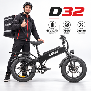 Bicicleta Eléctrica de Reparto OEM D32, 750W, 48V32Ah, 128km de Autonomía, Cuadro de Aluminio, Venta al Por Mayor para Mensajería - Product Image 1