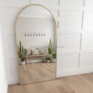 Grand <span class=keywords><strong>miroir</strong></span> noir <span class=keywords><strong>doré</strong></span> arqué pour la décoration du salon, articles de décoration, <span class=keywords><strong>miroir</strong></span> moderne en verre, <span class=keywords><strong>miroir</strong></span> de pleine longueur, fourni par l'usine - Product Image 5