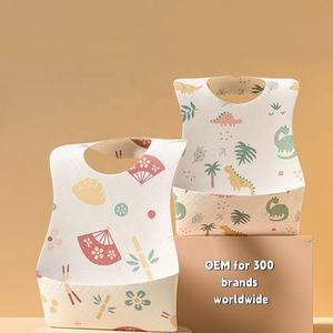 2024 haute qualité Portable mignon motif Animal jetable bébé bavoirs épaissir bébé bave bavoir ensembles - Product Image 1
