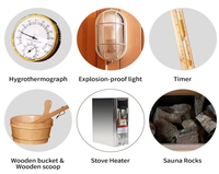 Sauna à vapeur extérieur personnalisé pour 4 à 6 personnes, en bois de pruche, sauna traditionnel pour jardin, spa et relaxation