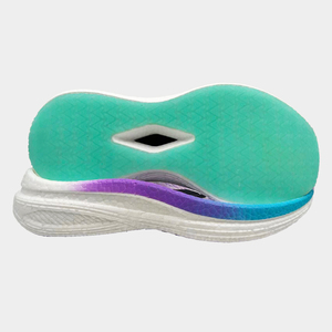Suelas de Inyección OEM para Calzado Deportivo, Duraderas, Flexibles, de <span class=keywords><strong>EVA</strong></span>+TPU, 2 Colores, Ligeras, Antideslizantes, Resistentes al Agua, con Logotipo Personalizado, Rentables - Product Image 1