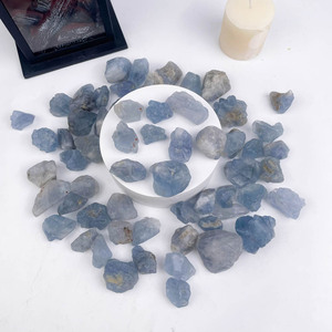 Venta al por mayor de <span class=keywords><strong>piedra</strong></span> curativa natural de alta calidad de cristal Celestine <span class=keywords><strong>piedra</strong></span> cruda para la decoración de Fengshui - Product Image 2