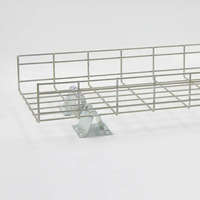 Plateau en fil métallique électrogalvanisé pour chemin de câbles en fibre optique et cuivre en hauteur dans les allées de rack de salle serveur