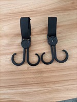 Crochets en S en plastique pour poussette portatifs d'extérieur crochets noirs pour accrocher des accessoires de vélo de cyclisme crochets robustes