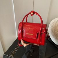 Nouveau sac à main texturé haut de gamme avec fermeture à rabat, en polyester, élégant, simple, polyvalent, raffiné, sac bandoulière/sac épaule pour femmes