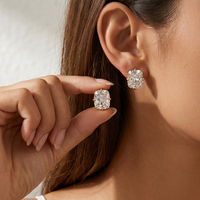 Nouvelles boucles d'oreilles à clous en zircon brillant couleur or délicates pour femmes, bijoux de mode, Brincos mignons