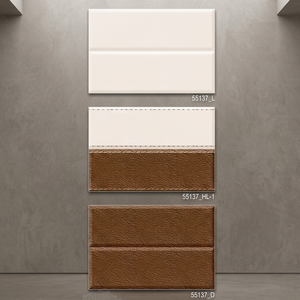 Carreaux de céramique modernes brillants et émaillés, design noir linéaire, 300x450mm, pour murs intérieurs de salle de bain et couloir - Product Image 4