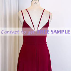 TEENYEE Robe de Demoiselle d'Honneur Longue au Sol Robes de Soirée Rouge pour Femmes Robes de Demoiselle d'Honneur de Mariage, Grandes Tailles - Product Image 5