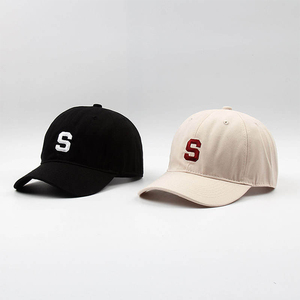 Individuelle hochwertige 6-Panel 100-Prozent-Baumwolle einfarbige Stickerei Logo Baseballkappe Herren Mode einfarbige unstrukturierte verstellbare Hüte