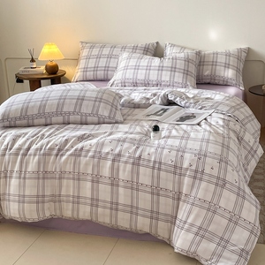 Sang Trọng Mềm Mại Thoáng Khí Chống Bụi Mite Bộ Đồ Giường Thiết Kế Mới Rửa Rửa In Ấn Bốn Mảnh Cho Khách Sạn Nhà Sử Dụng Sang Trọng Bông Vải - Product Image 1