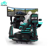 Simulateur de conduite de voiture VR 9D avec trois écrans, machine de réalité virtuelle pour l'entraînement à la conduite, simulateur de course de voiture VR hydraulique PS4