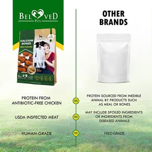 DB Dog Healthy Snacks Calcio Huesos Envuelto Pollo Carne orgánica Sin granos Sin cuero crudo Masticar golosinas Suplementos para el cuidado de la salud de las mascotas - Product Image 4