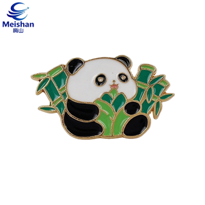 Meishan Distintivo in Smalto con Panda Cartone Animato Kawaii che Tiene un <span class=keywords><strong>Girasole</strong></span> in Fiore, Accessorio Regalo con Animali e Piante Carini, Oggetto da Collezione - Product Image 1