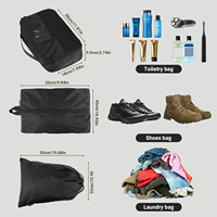 Ensemble de 6 cubes de rangement pour bagages de voyage, sacs de rangement pour vêtements en maille respirante, pochette multifonctionnelle pour articles de toilette et linge