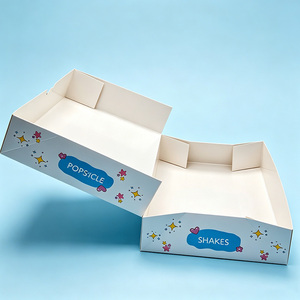 Boîte cadeau de desserts style macaron avec motif Micholandia, design de crème glacée et de bâtonnets glacés pour les fêtes - Product Image 4