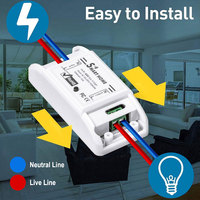 Commutateur intelligent intelligent Tuya 1CH 10A WIFI pour système domestique intelligent fonctionne avec Alexa/Google Assistant PST-WF-S1