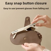 Étui de rangement portable et tendance pour lunettes de soleil pour femmes, anti-pression, forme irrégulière, avec clip, organisateur de lunettes