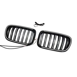 Compatible con los modelos BMW X3 F25 <span class=keywords><strong>de</strong></span> doble línea <span class=keywords><strong>de</strong></span> 2011-2013. Parrilla Negra Iluminada con LED, Hecha <span class=keywords><strong>de</strong></span> Material <span class=keywords><strong>de</strong></span> PC - Product Image 3
