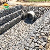Gabions en fil de fer galvanisé avec revêtement PVC pour le contrôle des inondations et les travaux de canalisation, service de découpe disponible