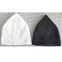 Casquette kufi en coupe de crâne pour hommes, chapeau tricoté à la main, taille libre, convient aux travaux kufis et de prière, chapeau arabe