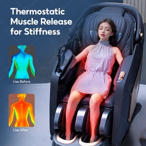 Moderner 3D 4D Zero-Gravity Elektrischer Shiatsu Ganzkörper-Massagesessel mit Doppelter Verlängerter SL-Schiene, Luftdruckmassage und Kopfhaube - Product Image 5